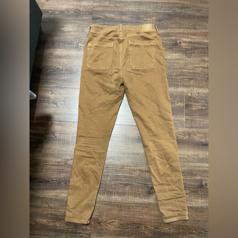 AMERICAN EAGLE Next Level Stretch High-Rise  Tan Skinny Pant-like Leggings Sz 10 - Picture 10 of 15